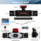 360 Degree View 4 Channel Dash Cam 1080 P Front and Rear Inside, Left and Right Dash Camera for Cars, 3.16 Inch Night Vision, Loop Recording, Exposure Compensation, Reversing Assistance