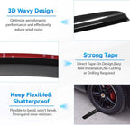 2pcs Smoke Tint Sun Rain Guard Vent Window Visors Compatible with 2015-2023 Ford Mustang 2-Door Coupe, Outside Mount Tape On Style Acrylic Set of 2 Front