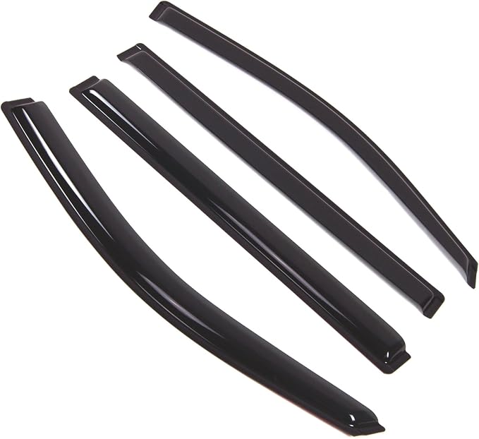 WD2-785 Dark Smoke 4 Pcs Set Window Visor (Outside Mount) Deflector Rain Guard Compatible with 2015-2016 GMC Yukon XL