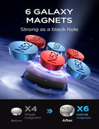 2 Pack Magnetic Phone Holder for Car Magnet for Phone Car Mount Vent 6 Military Magnets Vent Cell Phone Holder Mount for Car Plate Fit All, Gifts for Women Men, Car Accessories (Blue)