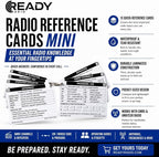 Mini Radio Reference Cards – Waterproof Pocket Guide for GMRS, Ham Radio, Amateur Radio, FRS, MURS & NOAA Weather Frequencies – Credit Card Size Emergency Communications Field Reference