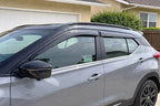 2018-2024 Tape-On Rain Guards for Nissan Kicks Side Window Visor Deflectors Extra Thick Vent Shades 2019 2020 2021 2022 2023