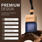 Aeshory 3 Pack Car Air Freshener Hanging, Wood Fragrance with Sandalwood, Teakwood & Cologne, Long Lasting Scent for 60 Days, Men Car Diffuser, 8ML/0.27 FL OZ