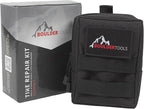 Compact Tire Repair kit with Molle Storage Pouch. Heavy Duty Universal Tire Plug Kit, Easily Stores Inside Your UTV, ATV, Truck, Motorcycle, Overlanding Gear or RV