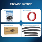 Window Rain Guards for Ford Focus Sedan 2012-2018, NOT for Hatchback Models, Tape-On Wind Deflectors Vent Visors, Smoke Sun Rain Guard, 4PCS