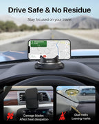 2026 Upgraded Car Phone Holder Mount, Ultra Stable & Silicone Phone Holders for Your Car 360° Rotatable Dashboard Cell Phone Holder Mount for iPhone 17 Pro Max/16/15/14/13/12/ Samsung