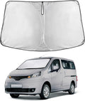 Windshield Sunshade Compatible for Nissan NV 200 2014-2019 2020 2021, Sun Visor for Front Windshield & Window Sun Shade Cover, UV Heat Blocker & Protector, Car Accessories