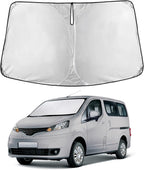 Windshield Sunshade Compatible for Nissan NV 200 2014-2019 2020 2021, Sun Visor for Front Windshield & Window Sun Shade Cover, UV Heat Blocker & Protector, Car Accessories