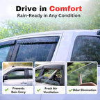 KPY Rain Guards Fit for 2006-2013 Chevrolet Impala, Out-Channel Window Visors Vent Wind Deflectors 4PC, Car Accessories for 2014-2016 Chevy Impala Limited