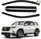 Window Visors Rain Guards for 2023-2025 2026 Honda Pilot LX Sport EX-L TrailSport Touring Elite Accessories, Outside-Mount Tape-On Side Window Wind Deflectors Vent Visors Shades Rainproof 4PCS