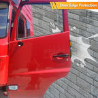 2PCS Car Door Guard Protector Edge Strip Cover Reflectors Anti-Collision Sticker for Vans, Trucks, Pickups, RVs (Black&Yellow)