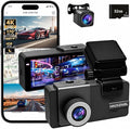 Dash Cam Front and Rear, 4K Ultra HD,5G Wi-Fi,24H Parking Mode | Road Rage Witness Blind Spot Guard, Hit-and-Run Catcher, Scam Defense,3.69in IPS LCD,Built-in GPS Logger, Dual HDR - Charcoal