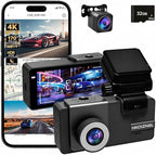 Dash Cam Front and Rear, 4K Ultra HD,5G Wi-Fi,24H Parking Mode | Road Rage Witness Blind Spot Guard, Hit-and-Run Catcher, Scam Defense,3.69in IPS LCD,Built-in GPS Logger, Dual HDR - Charcoal