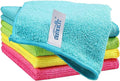 Microfiber Cleaning Cloth, 5 Pack Cleaning Towels for Kitchen, Lint Free, Scratch-Free, Highly Absorbent, and Reusable Cleaning Rags for House, 11.5 X11.5 inch (Green/Blue/Yellow/Pink)