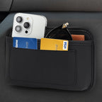 2pcs Universal Car Side Pocket Organizer, PU Leather Car Pocket Pouch Cell Phone Sunglasses Holder Organizer Accessories for Car Seat, Door, Window, Console