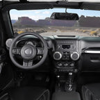 Car Steering Wheel Cover for F-150 Tundra Range Rover Large Size 15.5-16 inch (39.5-41cm) Black Breathable Microfiber Leather