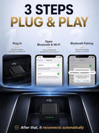 Wireless CarPlay Adapter for iPhone, Wired to Wireless CarPlay Dongle, Gold-Plated USB for Stable Connection, No Lag & Auto Reconnect in 5s, Mini Size Plug & Play, OEM Wired Cars 2016+ | USB-A/C Mini Car Dongle | Gold-Plated USB Connector | Bluetooth 5...