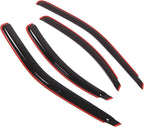 WD2-140i Dark Smoke 4 Pcs Set Window Visor (in-Channel) Deflector Rain Guard Compatible with 1995-2000 Ford Contour