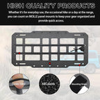 Yourkar Car Rigid MOLLE Panel, Sun Visor Panel Holster Tactical Gear Holder MOLLE EDC Organizer, Rigid Panel Frame Modular Storage Pouch for Auto Visor, Car Accessories