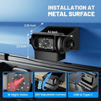 Strong Magnetic Wireless Backup Camera for iPhone Android, WiFi Hitch Camera Rechargeable Battery for Hitch Gooseneck Travel Boat Horse Trailer Truck Camper RV Front Rear View Reverse Back up