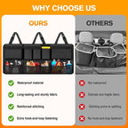 Trunk Organizer for SUV, Car Organizer with 10 Pockets Large Capacity & 3 Adjustable Straps for Easy Installation, Hanging Car Storage Universal Fit for Sedans, SUVs, MPVs, Trucks, 43.3 x 18.9in