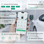 Level 2 EV Charger, 48Amp/11.5KW, J1772 Wall Electric Car Charger with Dual Temp Sensors(Exclusive), Wi-Fi(2.4 GHz), RFID, Smart App-Scheduled Charging, Hardwired, 240V, UL, ETL & Energy Star