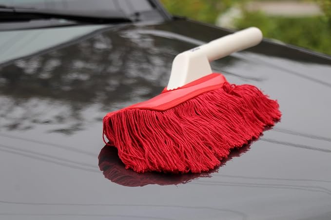 The Original California Car Duster Detailing Kit with Plastic Handle, Model Number: 62445, Red