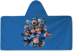 Zootopia Printed Soft Cotton Terry Hooded Towel Wrap, Absorbent Wearable Towel for Bath Pool Beach, 28 in x 55 in