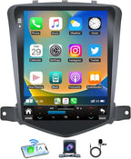 8Core + 32G ROM Android 13 Car Radio for Chevrolet Chevy Cruze 2009-2015: HD IPS Tesla-Style Touchscreen Stereo Upgrade Wireless Carplay Android Auto 5G WiFi Bluetooth 5.4 GPS 32EQ FM SWC