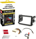 ICFD6BN Double DIN Radio Installation Dash Kit Compatible with Select 2007-2010 Ford and Mercury Vehicles - Complete Basic Aftermarket Car Stereo Install Kit - See Fit Guide Image for Vehicles