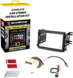 ICFD6BN Double DIN Radio Installation Dash Kit Compatible with Select 2007-2010 Ford and Mercury Vehicles - Complete Basic Aftermarket Car Stereo Install Kit - See Fit Guide Image for Vehicles