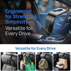 Car Seat Headrest Hook, 4PCS Vehicle Seat Back Hanger Storage Organizer for Purse Bag Coat, Auto Interior Hanging Holder Organization Accessories, Universal for SUV Sedan Truck (Glossy Black)