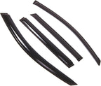 WD2-734 Dark Smoke 4 Pcs Set Window Visor (Outside Mount) Deflector Rain Guard Compatible with 2003-2010 Porsche Cayenne