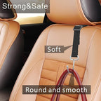 Zpana Car Seat Headrest Hooks, 4PCS Adjustable Hidden Clip Vehicle Hanging Holder for Purse Bags Coats, Automotive Interior Seat Back Storage Hanger Organizer Accessories, Universal Fit