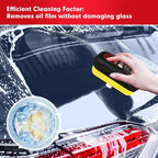 Automotive Oil Film Cleaning Brush, Car Glass Oil Film Cleaner, Anti-Rain Fog Car Glass Cleaner, Car Windshield Cleaner for Improved Clarity and Visibility