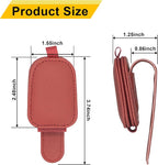 Magnetic Leather Sunglasses Holder for Car, 2 Packs (Red) | Magnetic Car Visor Accessories