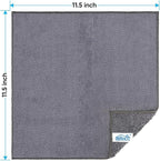 Grey Microfiber Cleaning Cloth, 12 Pack Premium Microfiber Towels for Cars, Lint Free, Scratch-Free, Highly Absorbent, Reusable Cleaning Rags for Car, Household, Kitchen, Window, 11.5"X11.5"