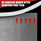 Rubber Edge Trim, Flexible Baby Proof Edge Trim for Sharp Edge, 1/8"(3mm) U Channel Edge Protector, Self-Adhesive Edge Guards for Glass, Plywood and Sheet Metal Parts, 10Ft, White, Silicone Material