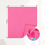 Pink Microfiber Cleaning Cloth, 24 Pack Absorbent Cleaning Rags, Lint-Free, Streak-Free Cleaning Towels for Car Kitchen House, 12"X11"
