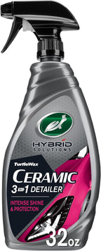 Hybrid Solutions Ceramic 3-in-1 Car Detailer, Waterless Car Wash, Long-lasting HydrophobicWax Protection and High Gloss Shine, Safe For All Exterior Surfaces, 32 oz (Pack of 1)