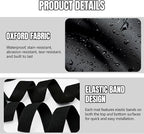 2PCS Kick Mats Back Seat Protector for Kids, Waterproof Oxford Cloth Car Back of Seat Protector, Seatback Cover for Car Front Seats, Protection Against Dirt Dust Mud Scratches (Black)