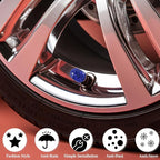 4PCS Bling Crystal Diamond Tire Stem Valve Caps, Dustproof Car Wheel Tire Valve Caps Universal Tire Valve Stem Covers for Cars, SUV, Trucks, Bikes, Motorcycles, Bicycles (Blue)