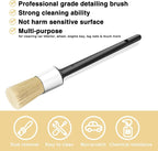 HMPLL 10pcs Car Detailing Kit, Premium Detailing Brush Set Includes 5 Soft Car Detailing Brushes, 3 Wire Brush, 2 Air Vent Brush for Cleaning Car Interior and Exterior Detailing, White
