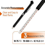 Pencil Tire Pressure Gauge, 2 Pack, 10-75 PSI, Black - Air Gauge for Car Tires
