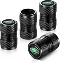 Tire Valve Stem Caps, Compatible with Land Rover Series Stem Cap Universal Car Air Cover Car Accessories for Cars, SUV, Truck, Motorcycles 4pcs （Black）..