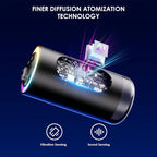 Smart Car Air Freshener Diffuser - 160ml Lasts Up to 6 Months, Spill-Proof Motion Auto On/Off, 3 Adjustable Mist Modes, Star Lights & Sound-Sync RGB - Car Accessories Gifts for Men (Ocean)