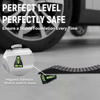 Rubber Tire Saver Ramps 4-Pack Wheel Chocks — 60,000 lbs Heavy Duty, Prevent Flat Spots & Tire Damage, Anti-Slip for Car SUV RV & Trailer Long-Term Storage, Portable with Bag & Bubble Level