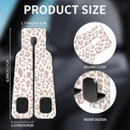 Car Seat Headrest Hook, Universal Leather Cute Hanger Holder Hook, Storage Organizer Interior Accessories for Purse Bags Handbag White Cute Leopard