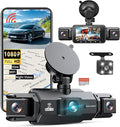 4 Channel Dash Cam 360° View, 2K FHD Front and Rear Inside, Left Right Dash Camera for Cars, 5G WiFi & APP Control, with 64GB SD Card, G-Sensor, 8 IR Lamps Night Vision (3.17 inches)