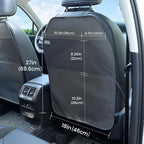 Car Seat Protector Large Kick Mat 2 Pack Durable Water Resistant Auto Seat Back Covers with 2 Mesh Pockets Protection Against Dust Mud Scratches (Dark Gray, 2-Pack)